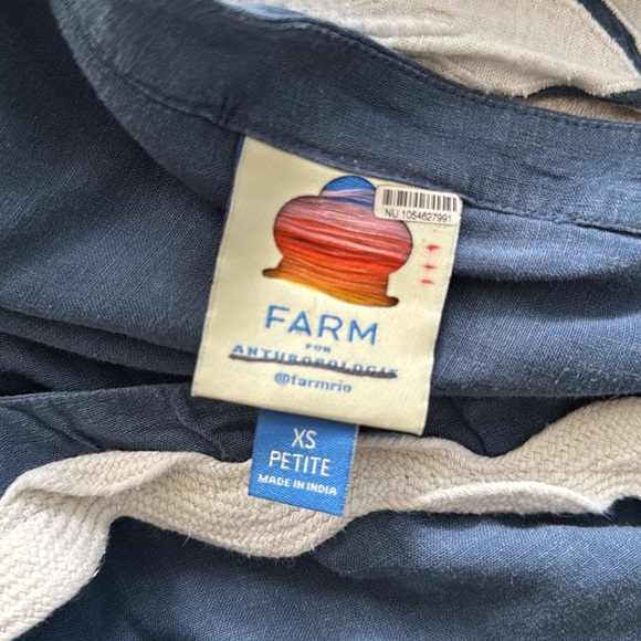 FARM Rio Blue and White Long Sleeve Dress - Picture 7 of 7